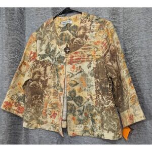 Coldwater Creek Women's PS Blazer/Jacket Multicolor 3/4 Sleeve‎